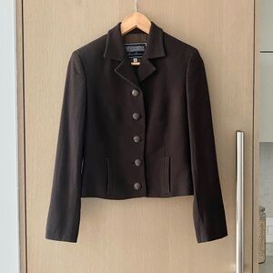 Vintage Versus Versace wool blazer tailored jacket chocolate brown